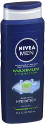 Pack of 12-Nivea Men Maximum Hydration 3 in 1 Body Wash 16.9oz