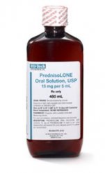 Prednisolone Oral Solution 15mg/5mL, 480mL By Akorn