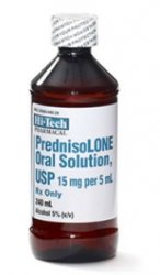 Prednisolone Oral Solution, 15mg/5mL, 240mL By Akorn