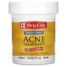 De La Cruz Acne Treatment  (Sulfur) Ointment 2.6 OZ By DLC