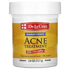 De La Cruz Acene Treatment (Sulfur) Ointment 2.6 OZ By DLC