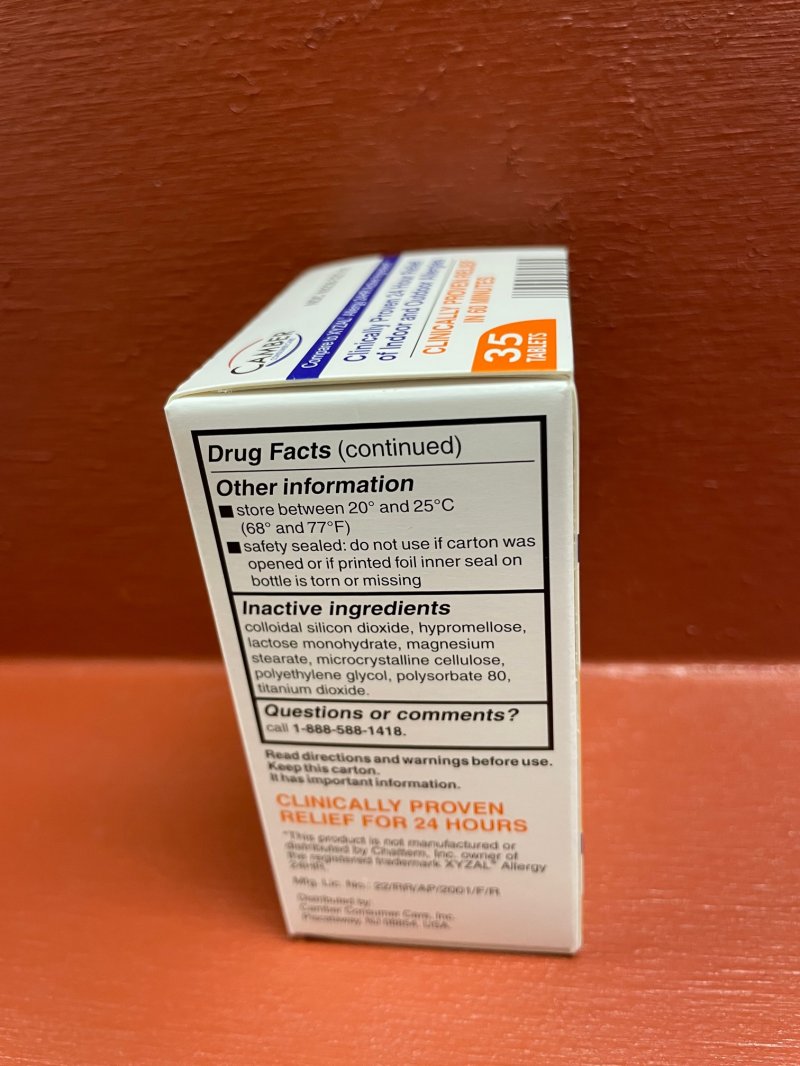 LEVOCETIRIZINE DIHCL 5 MG Gen Xyzal 5MG TABLET 35 Count by Camber Gen Xyzal