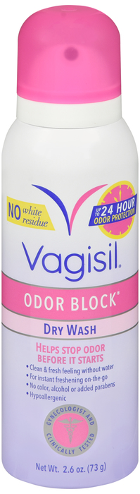 Pack of 12-Vagisil Dry Wash Odor Block Spray 2.6OZ By Combe  USA 