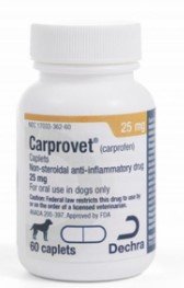 Carprovet (Carprofen) Caplets for Dogs 25mg, 60   By Dechra Veterinary Products