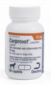 Carprovet (Carprofen) Caplets for Dogs 75mg, 60 C  By Dechra Veterinary Products