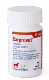 Carprovet (Carprofen) Chewable Tablets for Dogs 75mg, 30 Count  By Dechra Veter