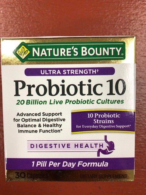 Probiotic 10 Ultra Strength 20B Capsule 30 Count Natures Bounty