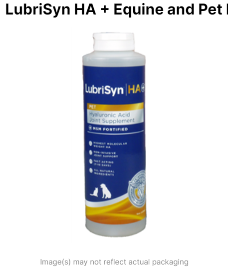 LubriSyn HA + Equine and Pet Hyaluronic Acid Joint Supplement, M By Halstrum LLC