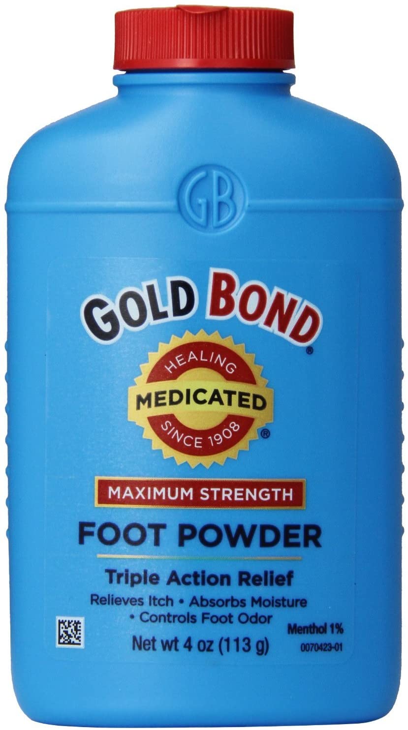 CASE OF 12-Gold Bond MEDICATED Foot Powder 4 OZ By Chattem Drugs