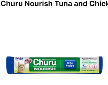 Churu Nourish Tuna and Chicken 0.5oz Jar of 50 Tubes By Inaba Foods USA