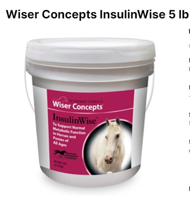 Wiser Concepts InsulinWise 5 lb By Kentucky Performance Products