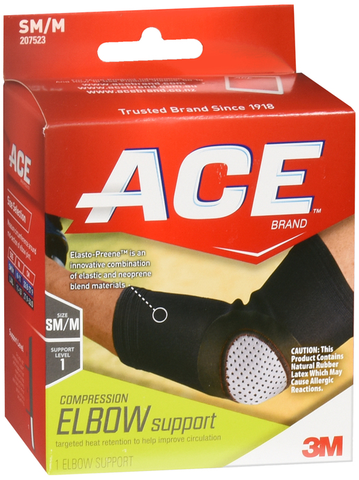 ACE Elbow Support Elasto Preene S/M Brace By ACE 3M USA 