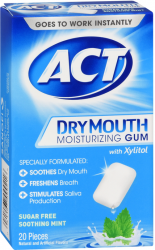 ACT Dry Mouth Gum 20 By Chattem Drug & Chem Co USA 
