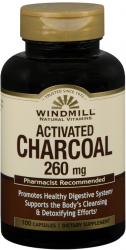 Activated Charcoal 260 mg Capsule 100 By Windmill Health Products USA 