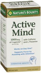 Active Mind 1000 mg Cap Tab 1000 mg 60 By Nature's Bounty USA 
