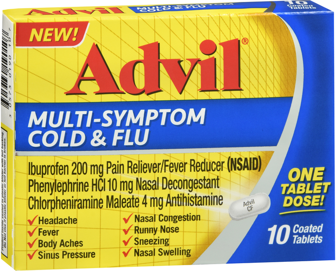 Case of 72-Advil M/S Tab 10 By Glaxo Smith Kline Consumer Hc USA 