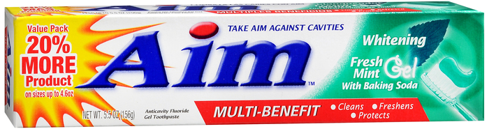 Aim Whitening Mint Gel Toothpaste Paste 5.5 oz By Church & Dwight USA 