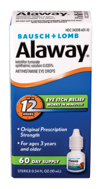 Case of 24-Alaway Allergy Eye Drops 0.34 oz By Valeant North America USA 