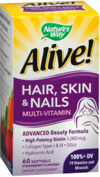 Alive Multi Vitamins Hair, Skin And Nails Softgels 60 By Schwabe North America U