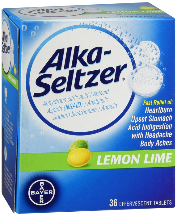 Case of 30-Alka-Seltzer Lemon Lime Tablet 36 By Bayer Corp/Consumer Health USA 