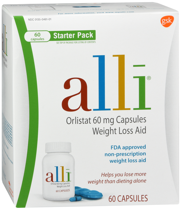 Alli Starter 60 mg Capsule 60 mg 60 By Glaxo Smith Kline Consumer Hc USA 