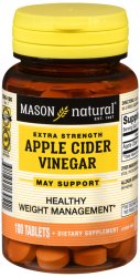 Apple Cider vinegar 1000 mg Tab 500 mg 100 By Mason Distributors USA 