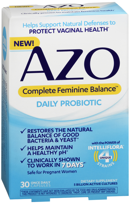 Azo Complete Feminine Balance Daily Probiotic Capsules 30ct