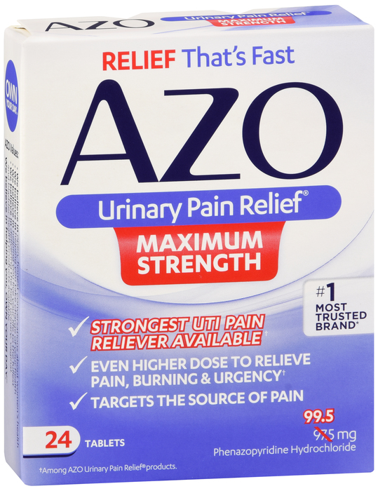 Azo Maximum Strength Urinary Pain Relief Tablets 24ct 