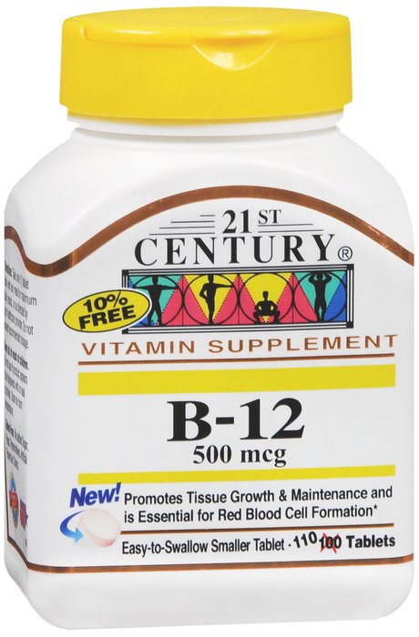 B12 500Mcg Tab 21St Cent Tab 500Mcg 110 By 21st Century USA 