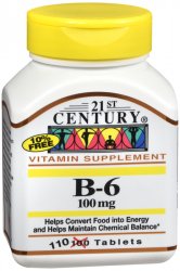 B6 100 mg Tab 21St Cent Tab 100 mg 110 By 21st Century USA 