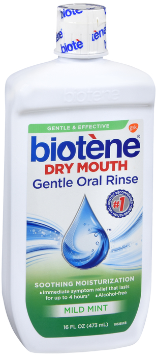 Biotene Gentle Mint Dry Mouthwash Liquid 16 oz By Glaxo Smith Kline Consumer Hc 