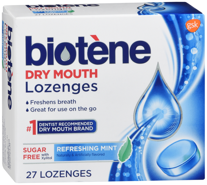Pack of 12-Biotene Refreshing Mint Lozenge 27 By Glaxo Smith Kline Consumer Hc USA 