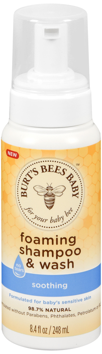 Burt's Bees Baby Shampoo & Wash Foam Liquid 8.4 oz By Clorox USA 