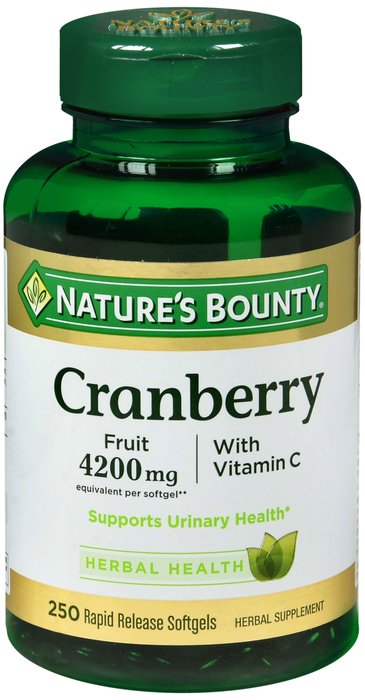 Case of 24-Cranberry Soft Gel 4200 mg 250 By Nature's Bounty USA 