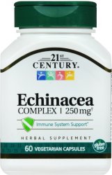 Case of 24-Echinacea Complex 250 mg Veg Capsule 250 mg 60 By 21st Century USA 