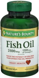 Case of 24-Fish Oil Odorless 2400 mg Sg Soft Gel 2400 mg 90 By Nature's Bounty U