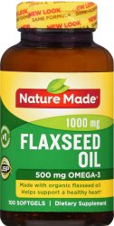 Case of 24-Flaxseed Oil 1000 mg Gelcapsoft Gel 100 By Pharmavite Pharm Corp USA 