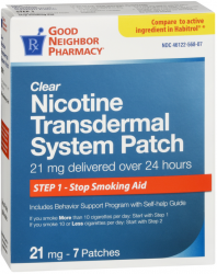 Case of 24-GNP Nicotine Patch 21 mg 21 mg 7 By Apotex Corp/GNP USA 
