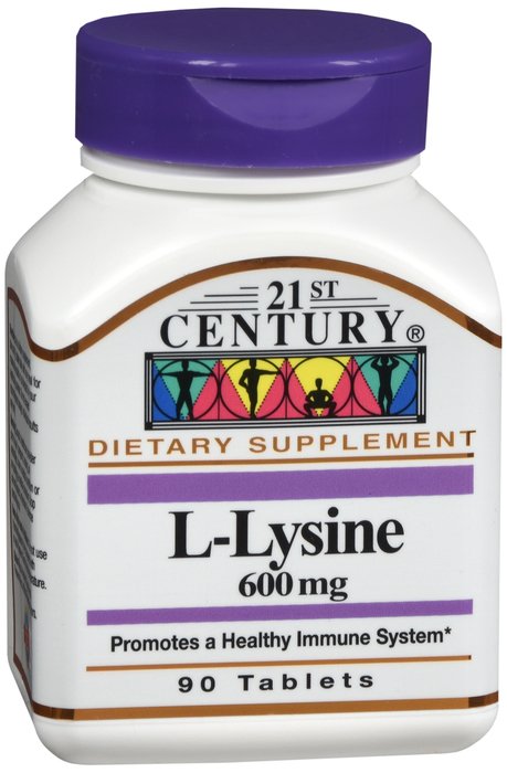Case of 24-L-Lysine 600 mg Tab 90Ct Tab 600 mg 90 By 21st Century USA 