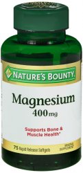 Case of 24-Magnesium 400 mg Softgel Nat Bounty Soft Gel 400 mg 75 By Nature's Bo