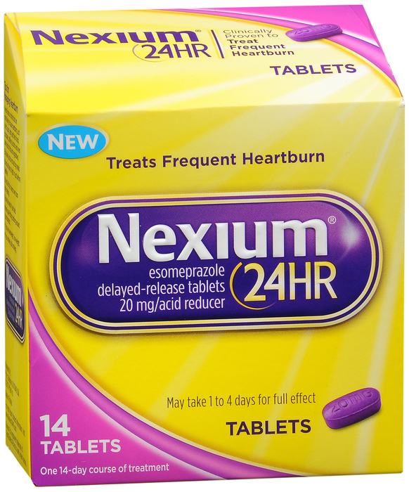 Nexium 24HR OTC 20 mg Tablets 20 mg 14 By Glaxo Smith Kline Consumer Hc USA 