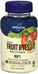 Case of 24-One A Day Fruit Bites Men Gummy 60 By Bayer Corp/Consumer Health USA 