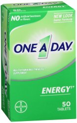 Case of 24-One-A-Day Energy Tablet 50 By Bayer Corp/Consumer Health USA 