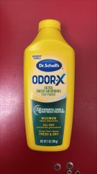 Case of 24-Scholls Odor-X Ultra Foot Powder 7 oz Powder 7 oz By Emerson/DR Schol