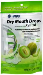 Case of 60-Hager Bag Dry Mouth Loz Melon Lozenge 2 oz By Hager Worldwide USA 