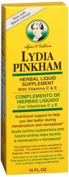 Case of 6-Lydia Pinkhams Vegetable Elixir Exlxir 16 oz By Emerson Healthcare USA