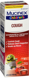Case of 6-Mucinex Child Expectorant Cough Cherry Liquid 4 oz By RB Health  USA 