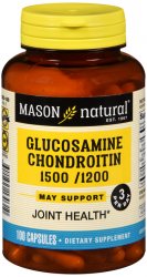 Case of 72-Glucosamine Chondroitin 1500 /1200 Capsule 100 By Mason Distributors 