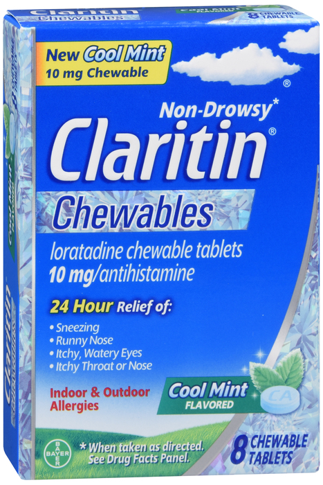 Case of 36-Claritin Chewable Cool Mint 8 By Bayer Corp/Consumer Health USA 