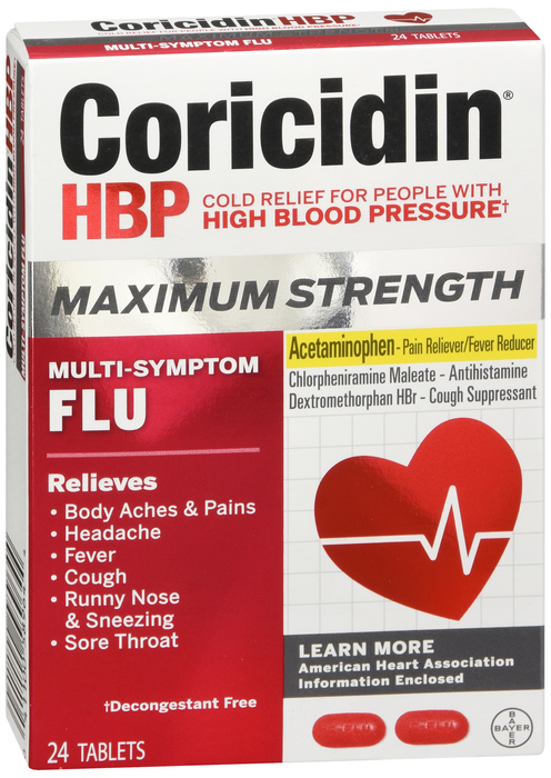 Coricidin Max Flu Tablet 24 By Bayer Corp/Consumer Health USA 